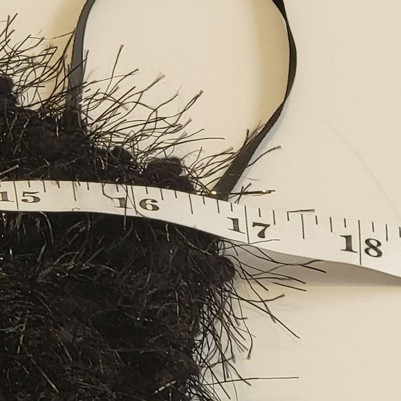 Shein Bae Women's L Black Fuzzy Mini Dress w/Halter Top and Open Back **NWT** - Picture 12 of 14